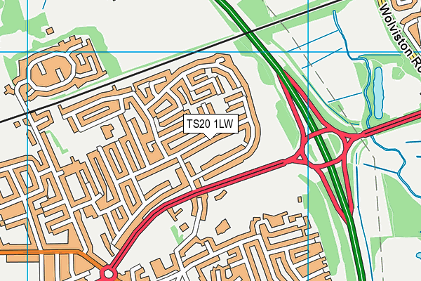 TS20 1LW map - OS VectorMap District (Ordnance Survey) TS20 1LW map - OS VectorMap District (Ordnance Survey)