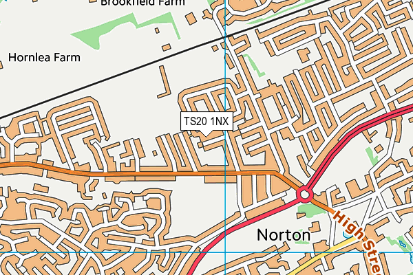 TS20 1NX map - OS VectorMap District (Ordnance Survey)