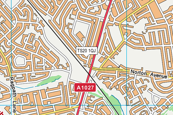 TS20 1QJ map - OS VectorMap District (Ordnance Survey)