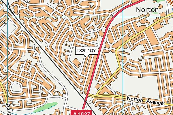TS20 1QY map - OS VectorMap District (Ordnance Survey)