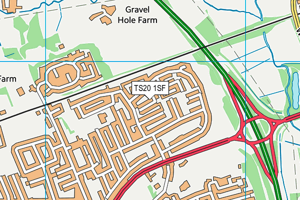 TS20 1SF map - OS VectorMap District (Ordnance Survey)