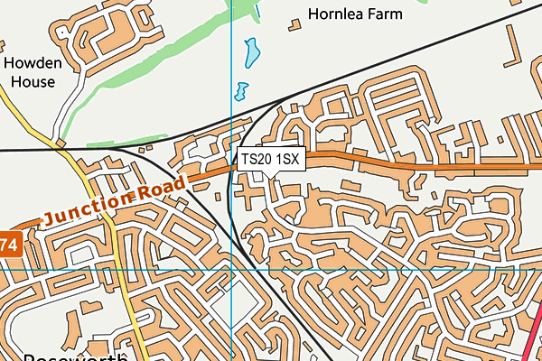 TS20 1SX map - OS VectorMap District (Ordnance Survey)