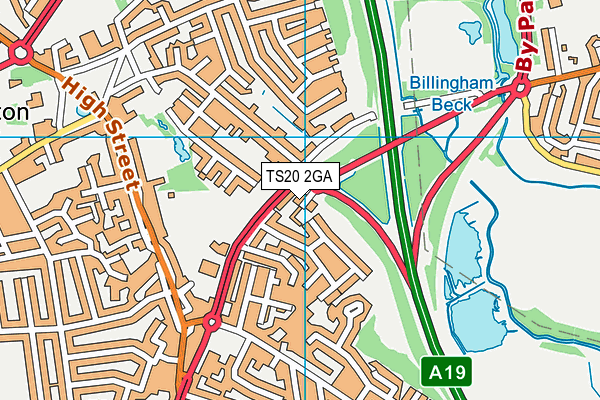 TS20 2GA map - OS VectorMap District (Ordnance Survey) TS20 2GA map - OS VectorMap District (Ordnance Survey)