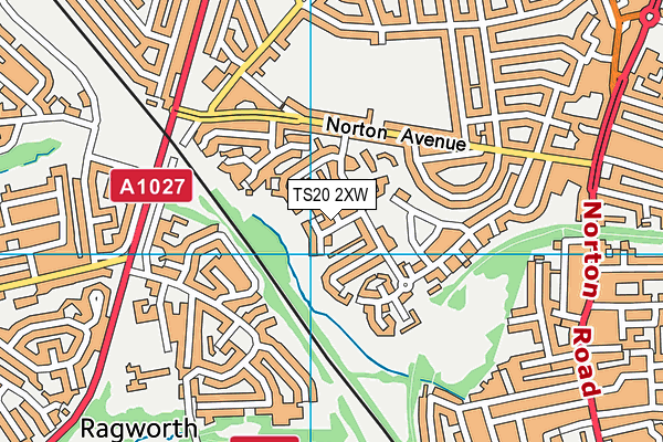 TS20 2XW map - OS VectorMap District (Ordnance Survey) TS20 2XW map - OS VectorMap District (Ordnance Survey)