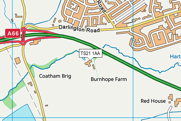 TS21 1AA map - OS VectorMap District (Ordnance Survey) TS21 1AA map - OS VectorMap District (Ordnance Survey)