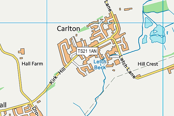 TS21 1AN map - OS VectorMap District (Ordnance Survey) TS21 1AN map - OS VectorMap District (Ordnance Survey)