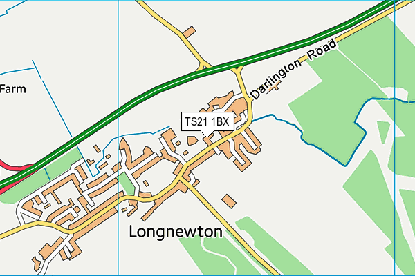 TS21 1BX map - OS VectorMap District (Ordnance Survey) TS21 1BX map - OS VectorMap District (Ordnance Survey)
