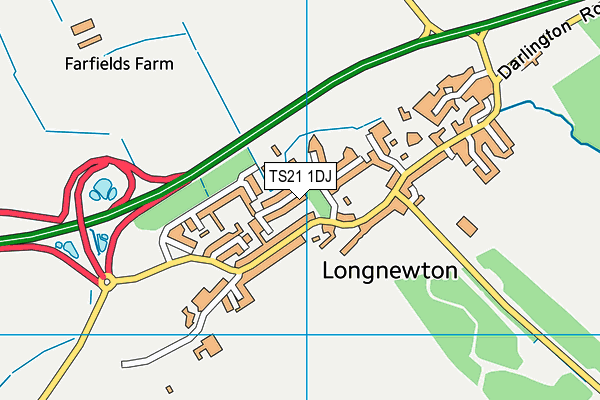 TS21 1DJ map - OS VectorMap District (Ordnance Survey) TS21 1DJ map - OS VectorMap District (Ordnance Survey)