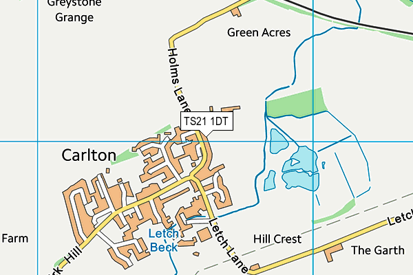 TS21 1DT map - OS VectorMap District (Ordnance Survey) TS21 1DT map - OS VectorMap District (Ordnance Survey)