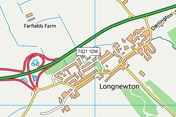 TS21 1DW map - OS VectorMap District (Ordnance Survey) TS21 1DW map - OS VectorMap District (Ordnance Survey)