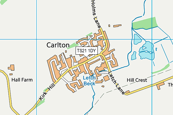 TS21 1DY map - OS VectorMap District (Ordnance Survey) TS21 1DY map - OS VectorMap District (Ordnance Survey)