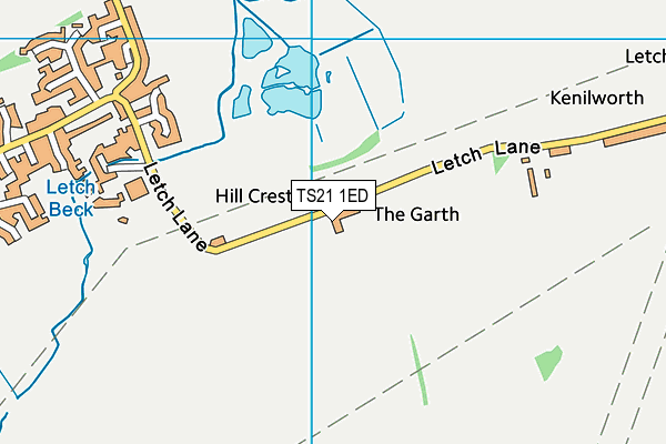 TS21 1ED map - OS VectorMap District (Ordnance Survey) TS21 1ED map - OS VectorMap District (Ordnance Survey)