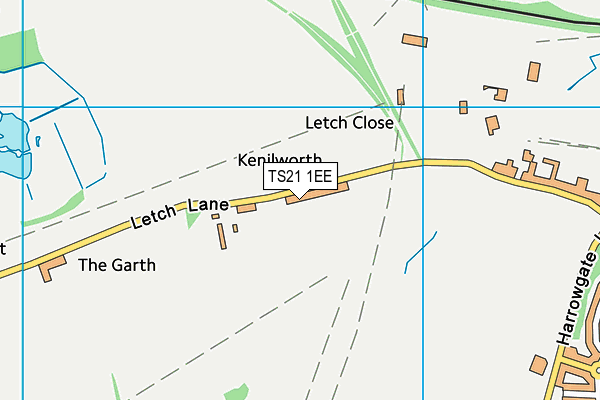 TS21 1EE map - OS VectorMap District (Ordnance Survey) TS21 1EE map - OS VectorMap District (Ordnance Survey)
