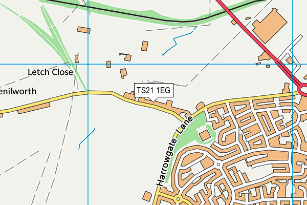 TS21 1EG map - OS VectorMap District (Ordnance Survey) TS21 1EG map - OS VectorMap District (Ordnance Survey)