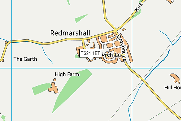 TS21 1ET map - OS VectorMap District (Ordnance Survey) TS21 1ET map - OS VectorMap District (Ordnance Survey)
