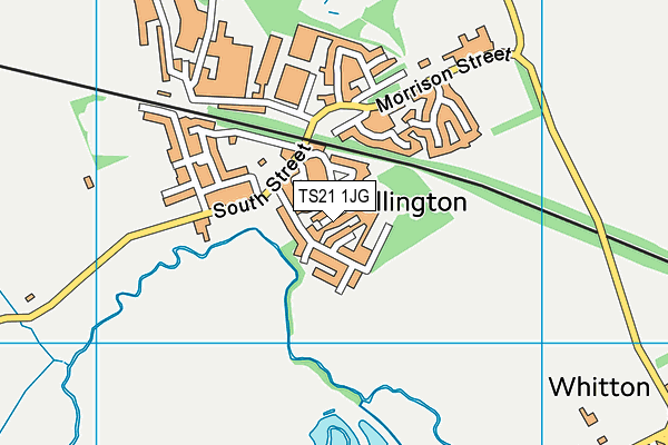 TS21 1JG map - OS VectorMap District (Ordnance Survey) TS21 1JG map - OS VectorMap District (Ordnance Survey)