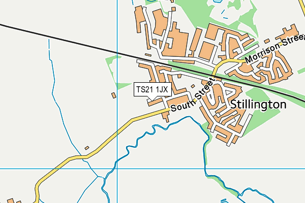 TS21 1JX map - OS VectorMap District (Ordnance Survey) TS21 1JX map - OS VectorMap District (Ordnance Survey)