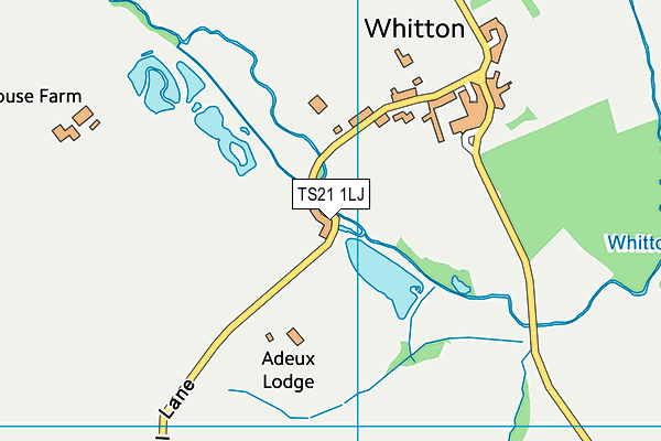 TS21 1LJ map - OS VectorMap District (Ordnance Survey) TS21 1LJ map - OS VectorMap District (Ordnance Survey)