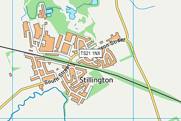 TS21 1NX map - OS VectorMap District (Ordnance Survey) TS21 1NX map - OS VectorMap District (Ordnance Survey)