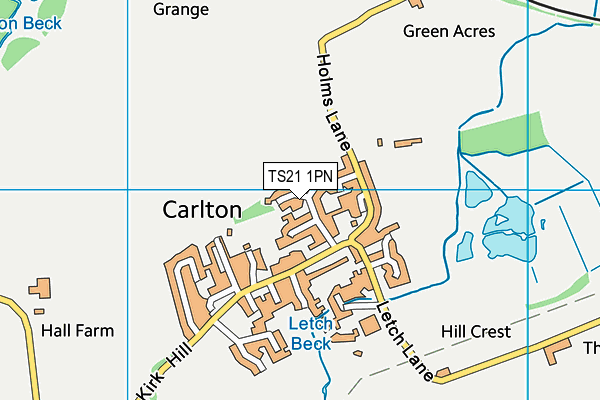 TS21 1PN map - OS VectorMap District (Ordnance Survey)