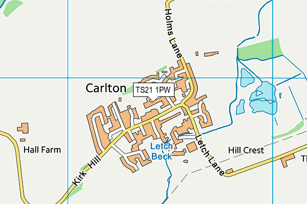 TS21 1PW map - OS VectorMap District (Ordnance Survey) TS21 1PW map - OS VectorMap District (Ordnance Survey)