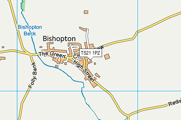 TS21 1PZ map - OS VectorMap District (Ordnance Survey) TS21 1PZ map - OS VectorMap District (Ordnance Survey)