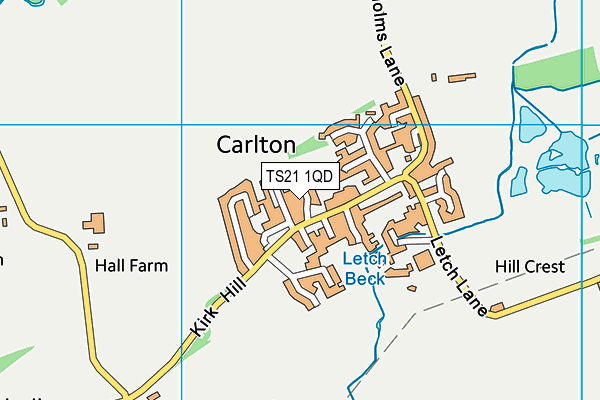 TS21 1QD map - OS VectorMap District (Ordnance Survey) TS21 1QD map - OS VectorMap District (Ordnance Survey)