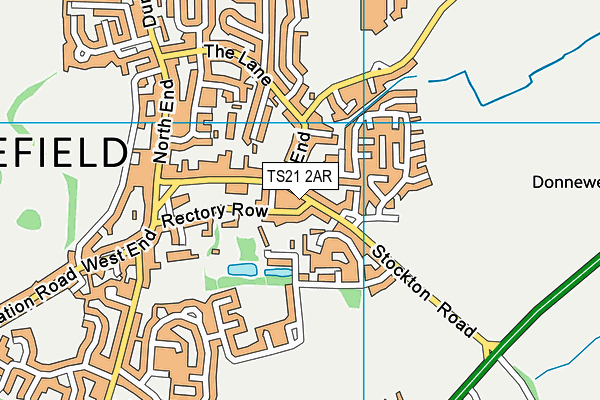 TS21 2AR map - OS VectorMap District (Ordnance Survey) TS21 2AR map - OS VectorMap District (Ordnance Survey)