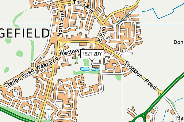 TS21 2DY map - OS VectorMap District (Ordnance Survey) TS21 2DY map - OS VectorMap District (Ordnance Survey)