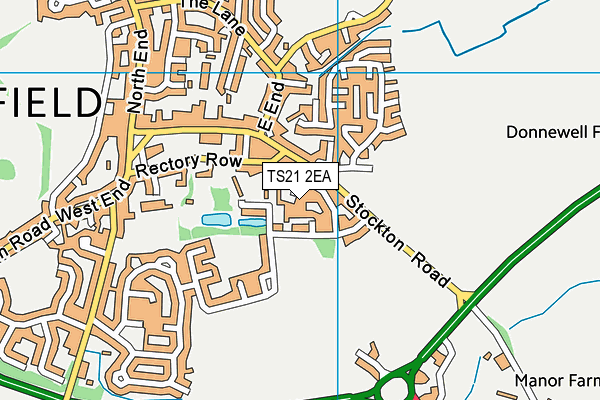 TS21 2EA map - OS VectorMap District (Ordnance Survey) TS21 2EA map - OS VectorMap District (Ordnance Survey)