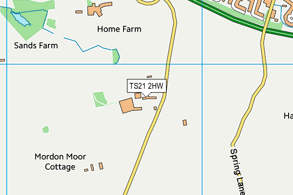 TS21 2HW map - OS VectorMap District (Ordnance Survey) TS21 2HW map - OS VectorMap District (Ordnance Survey)