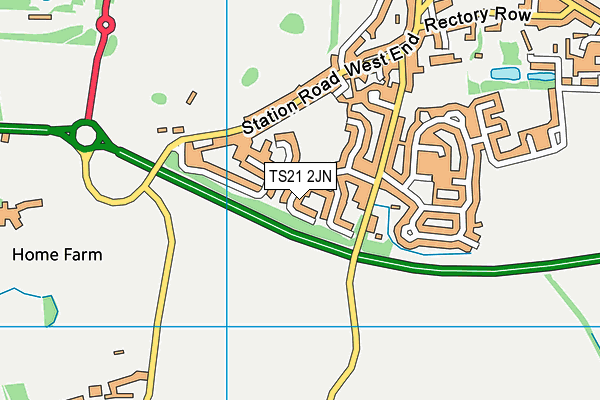 TS21 2JN map - OS VectorMap District (Ordnance Survey)