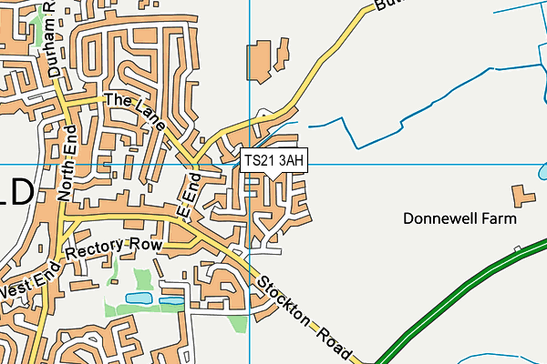 TS21 3AH map - OS VectorMap District (Ordnance Survey) TS21 3AH map - OS VectorMap District (Ordnance Survey)
