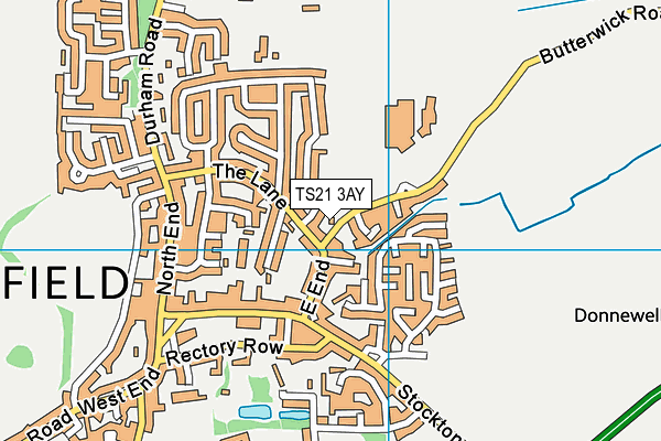 TS21 3AY map - OS VectorMap District (Ordnance Survey) TS21 3AY map - OS VectorMap District (Ordnance Survey)