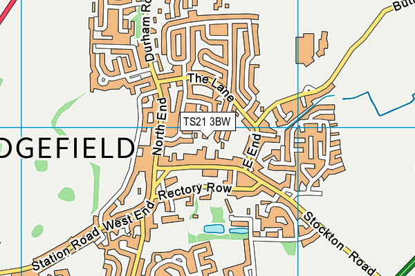 TS21 3BW map - OS VectorMap District (Ordnance Survey) TS21 3BW map - OS VectorMap District (Ordnance Survey)