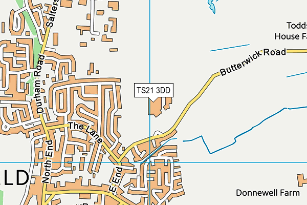 TS21 3DD map - OS VectorMap District (Ordnance Survey) TS21 3DD map - OS VectorMap District (Ordnance Survey)