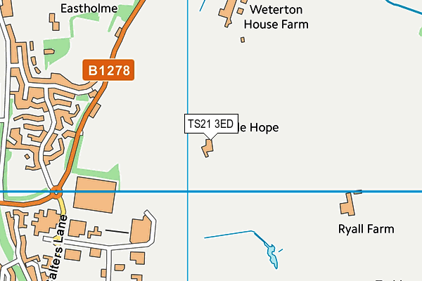 TS21 3ED map - OS VectorMap District (Ordnance Survey) TS21 3ED map - OS VectorMap District (Ordnance Survey)