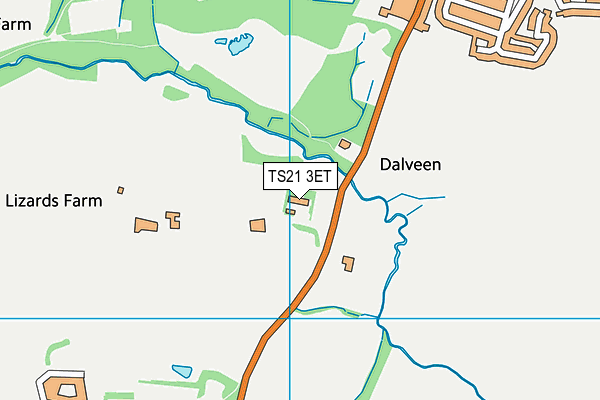 TS21 3ET map - OS VectorMap District (Ordnance Survey)