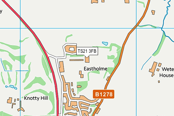 TS21 3FB map - OS VectorMap District (Ordnance Survey) TS21 3FB map - OS VectorMap District (Ordnance Survey)