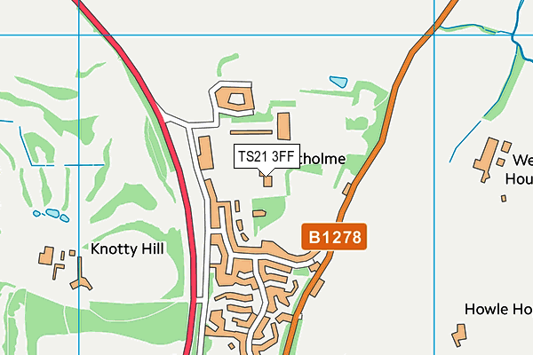 TS21 3FF map - OS VectorMap District (Ordnance Survey) TS21 3FF map - OS VectorMap District (Ordnance Survey)