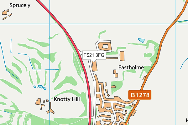 TS21 3FG map - OS VectorMap District (Ordnance Survey) TS21 3FG map - OS VectorMap District (Ordnance Survey)