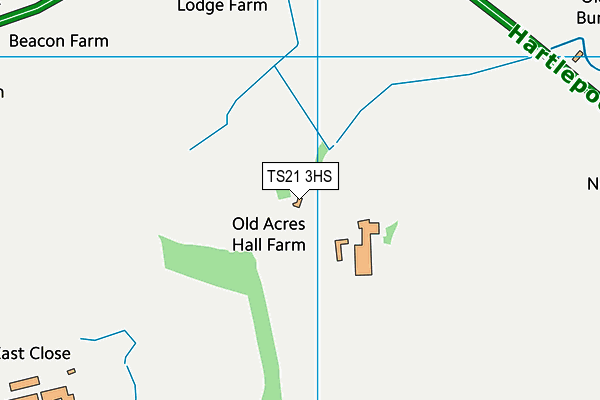 TS21 3HS map - OS VectorMap District (Ordnance Survey) TS21 3HS map - OS VectorMap District (Ordnance Survey)