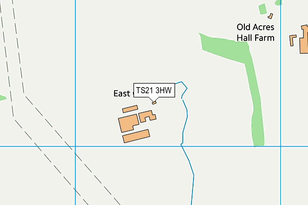 TS21 3HW map - OS VectorMap District (Ordnance Survey) TS21 3HW map - OS VectorMap District (Ordnance Survey)