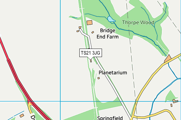 TS21 3JG map - OS VectorMap District (Ordnance Survey) TS21 3JG map - OS VectorMap District (Ordnance Survey)