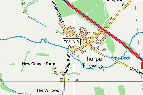 TS21 3JR map - OS VectorMap District (Ordnance Survey) TS21 3JR map - OS VectorMap District (Ordnance Survey)