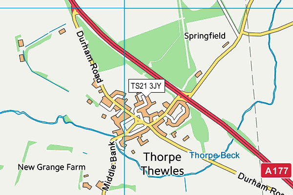 TS21 3JY map - OS VectorMap District (Ordnance Survey) TS21 3JY map - OS VectorMap District (Ordnance Survey)