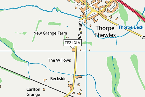 TS21 3LA map - OS VectorMap District (Ordnance Survey) TS21 3LA map - OS VectorMap District (Ordnance Survey)