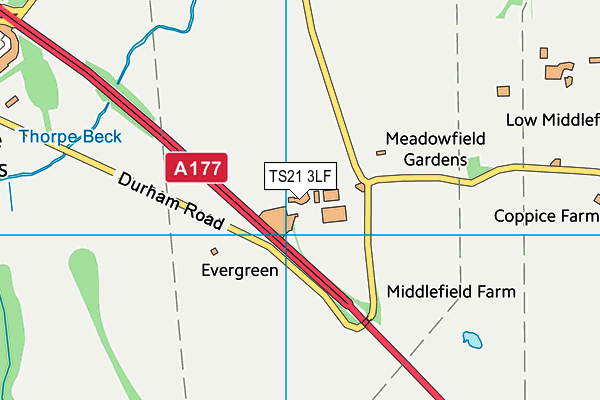 TS21 3LF map - OS VectorMap District (Ordnance Survey) TS21 3LF map - OS VectorMap District (Ordnance Survey)