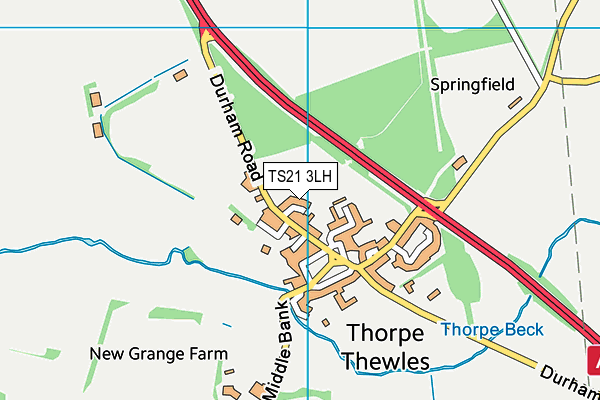 TS21 3LH map - OS VectorMap District (Ordnance Survey) TS21 3LH map - OS VectorMap District (Ordnance Survey)