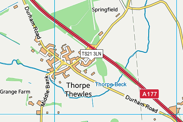 TS21 3LN map - OS VectorMap District (Ordnance Survey) TS21 3LN map - OS VectorMap District (Ordnance Survey)